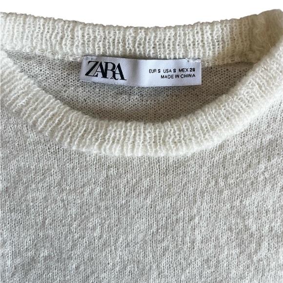 Zara Ivory White/Cream Sweater Size Small - Picture 4 of 7